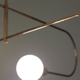 DALY Italienische Hngeleuchte aus Messing Groe Messing-Gestnge mit sichtbarem Leuchtmittel.