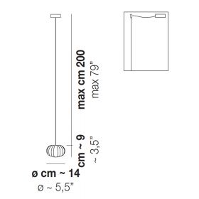 DIAMANTE Kleine brilliante Glas-Pendelleuchte