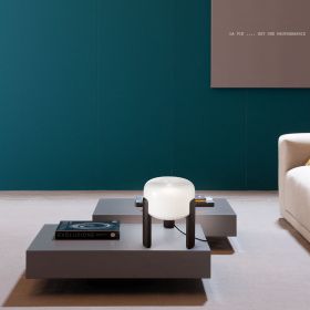 SATA Hochwertige Design Tischleuchte Trendberdauernde Stehleuchte aus natrlichen Materialen.
