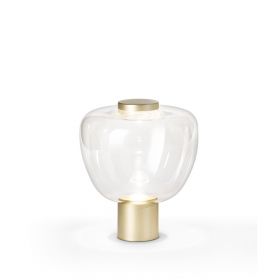 RIFLESSO Farbige Glas-Tischleuchte Hier die Leuchte mit Kristallglas.