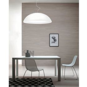 INFINITA pendant light with round opal shade