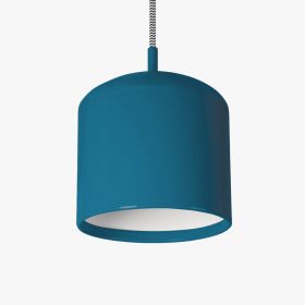 DUO Pendelleuchte in Betongrau oder Azurblau Pendelleuchte Azurblau und Wei.