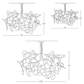 ANDROMEDA Italienische Design Hngeleuchte aus Messing