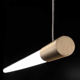COSIMA Italian design line lamp made of brass Messing Halterung der langen Leuchte.
