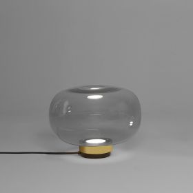 LEGR glass table lamp with LED in two sizes Groes, bauchiges Lampenglas aus Italien.