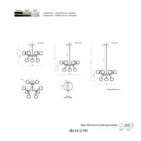 KOSMOS chandelier in molecular structure