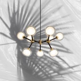 NABILA Moderner Kronleuchte 9-flammig Elegante italienische Designleuchte fr Wohn-oder Schlafzimmer.