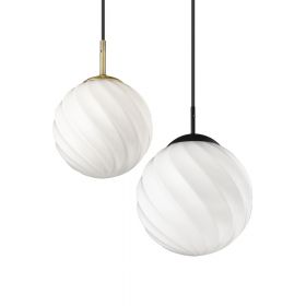 SWING Nostalgic pendant light with opal glass