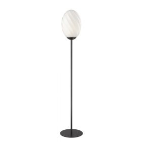 SWING floor lamp with glass shade