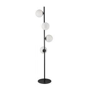 SWING 4-lam. Floor lamp with glass shades