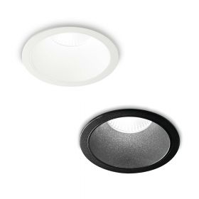 PLAY ROUND Einbaustrahler rund Monochrom matt Wei oder matt Schwarz.