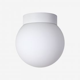 STELLA LED spherical glass ceiling light Schlicht und monochrom: die Deckenleuchte in Wei.