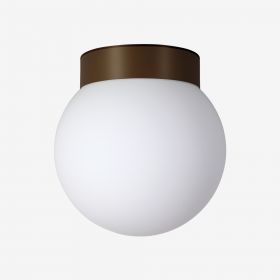 STELLA LED spherical glass ceiling light Halterung lackiert in Bronzefarben.