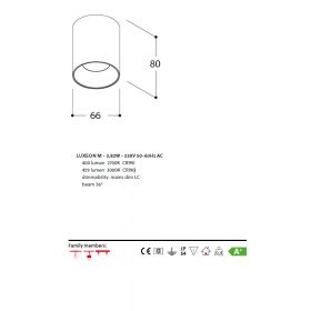 FUNNEL ON SPLASH Gerader LED Deckenspot IP54 Deckenspot 