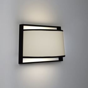 MOLACO Simple wall light with fabric shade in white