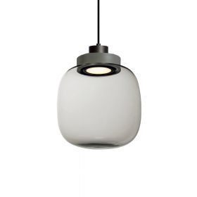 LEGR 22 smoked glass pendant light fixture pearl gray