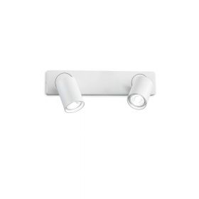 Judy Beweglicher Wandspot 2-flammig Wandspot mit lenkbarem Lichtkegel, Oberflche Wei.