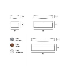 DOLCE Moderner LED Wandfluter Mae der Wandleuchte.