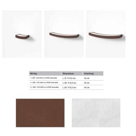 DOLCE Moderner LED Wandfluter Wandlampe in Sand-Wei oder Corten.