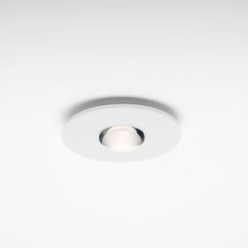 TET Flacher Aufbau-Spot dimmbar Weie Glas-Deckenleuchte mit Linse.