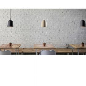 CLAVIO S Design Pendelleuchte mit Keramik-Schirm Moderne Design Pendelleuchte zur Beleuchtung im Caf.