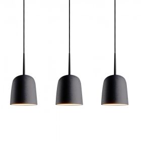 CLAVIO S 3-piece pendant light with ceramic shade