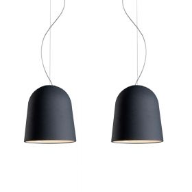 CLAVIO Design Doppel-Pendelleuchte mit Keramik-Schirm