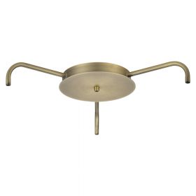Ceiling canopy with 3-4 cable outlets Deckenbaldachin mit 4 Auslssen in Messing-Antik.