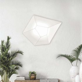HALLEY Large asymmetrical design ceiling light Die groe, flache Leucht, hier als Wandleuchte.