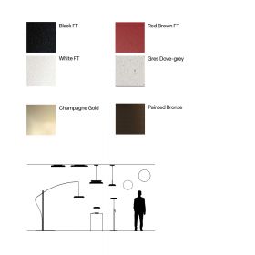 ZERIO Flat design ceiling light, dimmable Leuchten in Schwarz, Wei, Rot, Grau, Bronze und Gold.