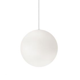 HIGH MOON globe pendant light matt white