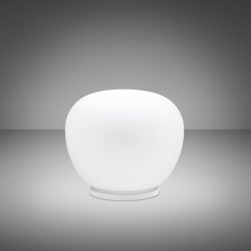CLEA Bauchige Glas-Tischleuchte Die Glas-Stehleuchte mit matt-weiem Glas.