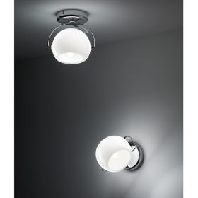 BELUGA Kleine Deckenleuchte Wand- oder Deckenleuchte mit Opalglasschirm.