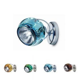 BELUGA COLOR Small wall and ceiling light with colored glass