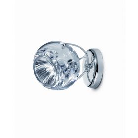 BELUGA COLOR Small wall and ceiling light with colored glass Die Wand- od. Deckenleuchte mit klarem Schirm.