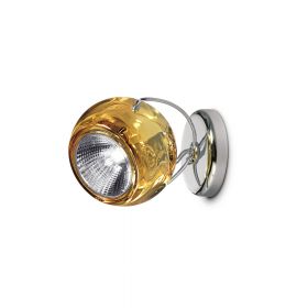 BELUGA COLOR Small wall and ceiling light with colored glass Gold-gelb eingefrbtes Bleikristall-Glas.