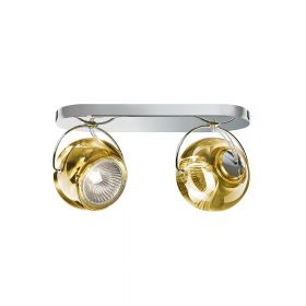 BELUGA COLOR 2-light wall and ceiling light Gold-gelb eingefrbtes Bleikristall-Glas.