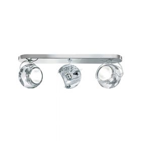 BELUGA COLOR 3-flame wall and ceiling light Die Wand- od. Deckenleuchte mit klarem Schirm.