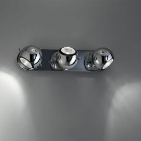 BELUGA CHROME 3-flammige Wand- und Deckenleuchte Wand- oder Deckenleuchte mit einstellbarem Licht.