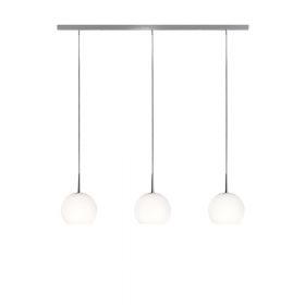 BALL S 3-light opal glass pendant light