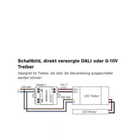 CASAMBI Bluetooth Steuerung fr 1-10 Volt, Push oder DALI Dimmung Anschlussplan des Bluetooth Dimmers.