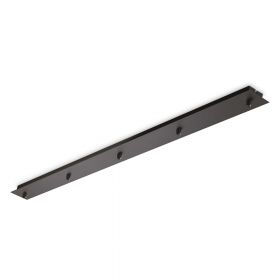 Elongated ceiling canopy with 5 outlets Schwarze Variante des 120 cm lange Baldachins.