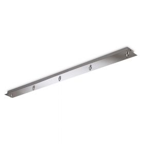 Elongated ceiling canopy with 5 outlets Mehrfach-Pendel leicht montiert. Oberflche Chrom.