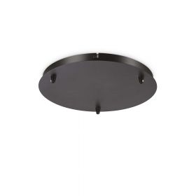 Round ceiling canopy with 3 outlets Aufhngung fr drei Lampenpendel.