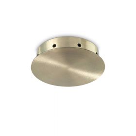 Runder Deckenbaldachin mit 8 Auslssen Das Deckenteil fr bis zu 5 Lampen in der Oberflche Messing.