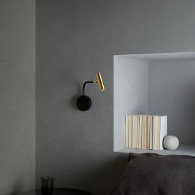 MIHO Dimmbare Wandleuchte mit beweglichem Arm Bewegliche Wandleuchte als Leselicht am Bett.