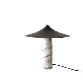 CRON Elegante Design Tischleuchte Lebendiges, sthetisches Design, Marmor wei.