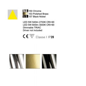 TB Stab-Hngeleuchte in 30, 50 und 80 cm Oberflchen in Messing poliert, Chrom oder Nickel schwarz.