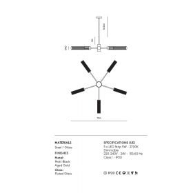 NEON Moderner Industriedesign Kronleuchter