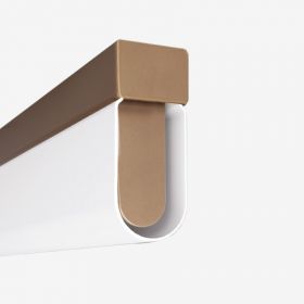 AULA Lange Wandleuchte Halterung der Linienleuchte in Bronzefarben.